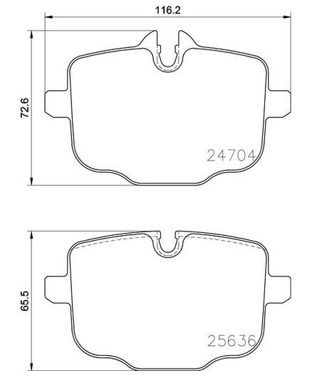 BMW Disc Brake Pad Set - Rear (Low-Met) 34216870552 - Brembo P06101